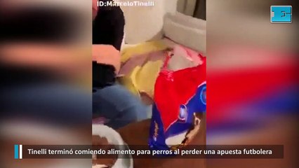 Tinelli terminó comiendo alimento para perros