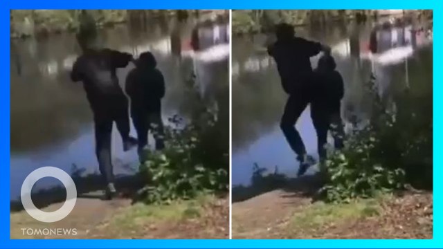 想拍有趣影片 男子飛踢74歲老人進河裡