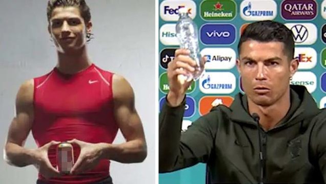 Ronaldo'yu yakan gazlı içecek reklamı! Futbolseverler, yıldız futbolcuyu iki yüzlülükle suçluyor