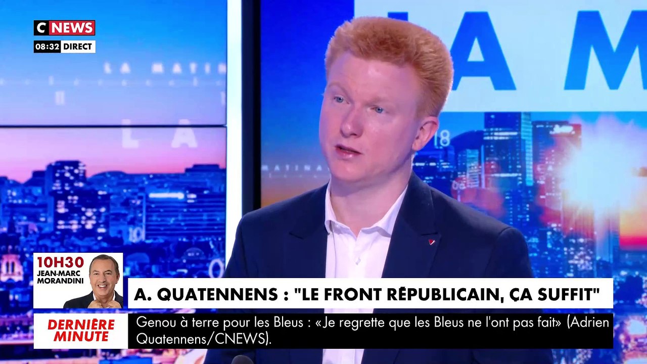 Adrien Quatennens charge Laurence Ferrari : "CNews participe à un agenda médiatique d'extrême-droite"