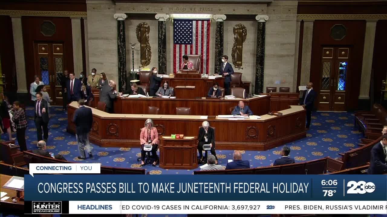 Congress passes bill to make Juneteenth a feder...