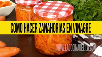 Cómo hacer zanahoria en vinagre ✅