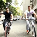 Salman Bhai & Sohail Bhai Cycling  in the streets of Mumbai early morning..