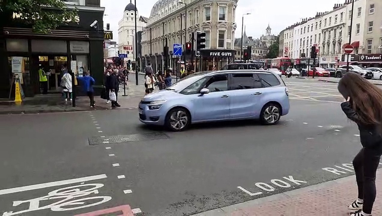 Piper seen playing in the streets of London ahead of the Scotland v England Euro 2020 game