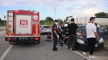 KIRKLARELİ - Babaeski ilçesinde iki otomobil çarpıştı: 6 yaralı