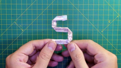 Money origami number 5 2d demo - origami money vietnam