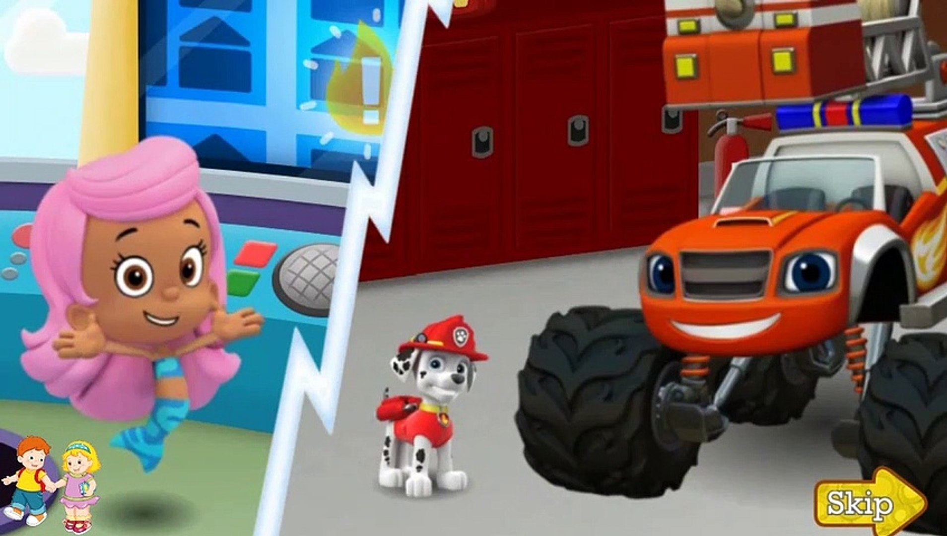 Blaze and The Monster Machines Bubble guppies Paw Patrol - Firefighter  Rescue Nickelodeon