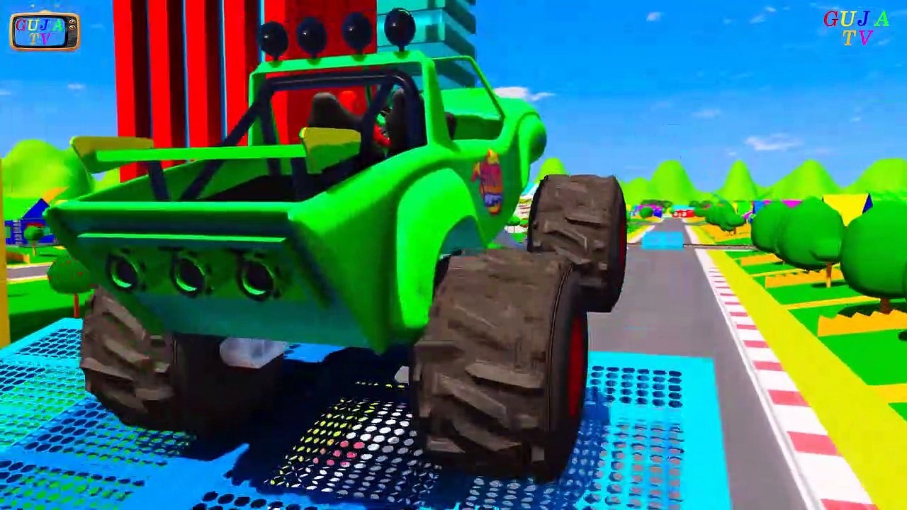 Cars 3 McQueen Hot Wheels Mack Truck color for children to learn The Blaze and Monster Machines