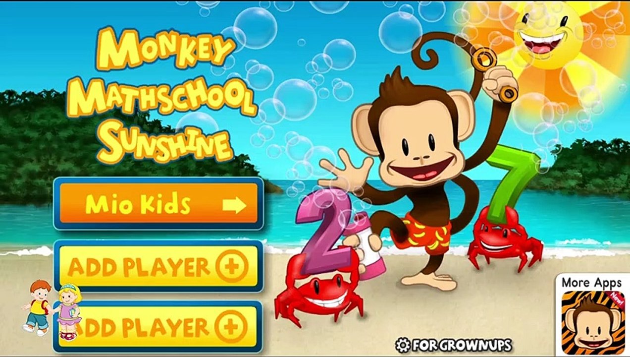 Learn Numbers and Shapes with Monkey Preschool Math Educational Cartoon Game - Level 2