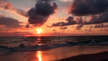 Relaxing Sunset and Beautiful ocean