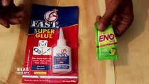 EXPERIMENT ENO Vs Super Glue Mixing | Very Interesting Reaction | Ideas Therapy