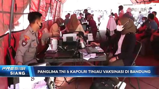 Panglima TNI & Kapolri Tinjau Vaksinasi Massal di Bandung