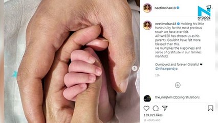 Neeti Mohan and Nihaar Pandya share first pics of newborn, reveal baby name