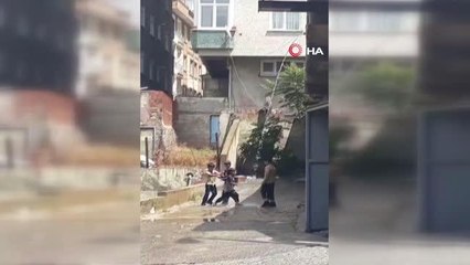 Çocuklar yağmur suyuyla böyle eğlendi