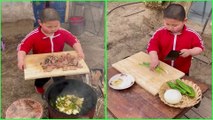 Rural life little chef cooking food 조리 クック for Grandparent