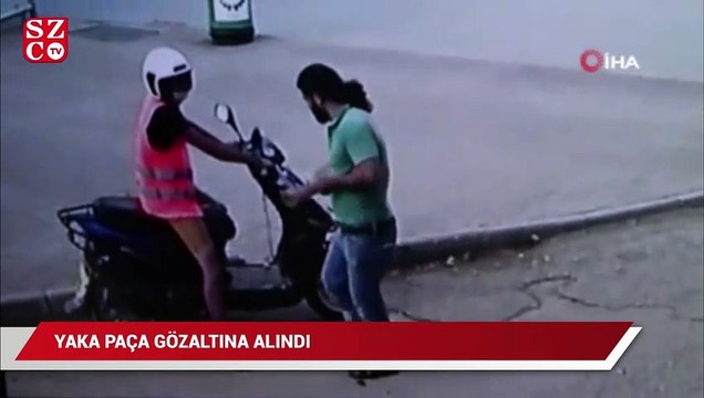 Motosikletin üzerinde neye uğradığını anlamadı, yaka paça yakalanıp tutuklandı