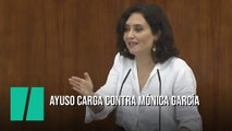 Isabel Díaz Ayuso carga contra Mónica García (Más Madrid)