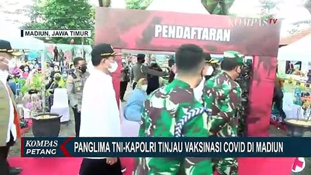 Panglima TNI dan Kapolri Tinjau Vaksinasi Covid di Madiun