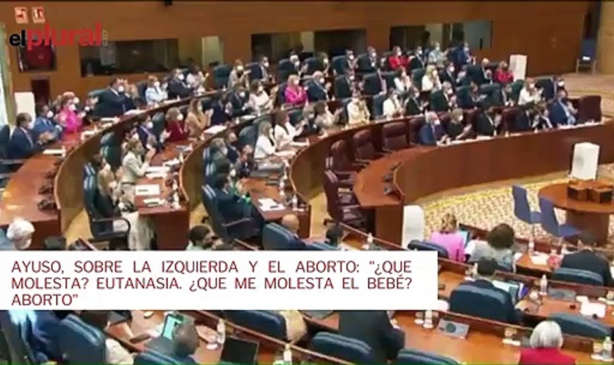 Ayuso, sobre la izquierda y el aborto: "¿Que molesta? Eutanasia. ¿Que me molesta el bebé? Aborto"