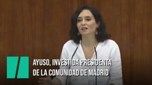 Isabel Díaz Ayuso se proclama presidenta electa de la Comunidad de Madrid