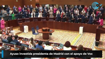 Ayuso investida presidenta de Madrid con el apoyo de Vox