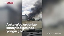 Ankara'da plastik imalatı yapılan fabrikada yangın