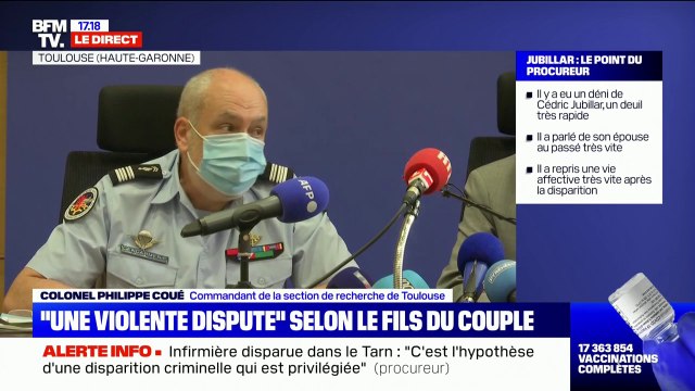 Selon le colonel Coué, quand les gendarmes arrivent, Cédric Jubillar est en train de faire une machine à laver avec la couette qui est sur le canapé du salon sur lequel dort habituellement Delphine