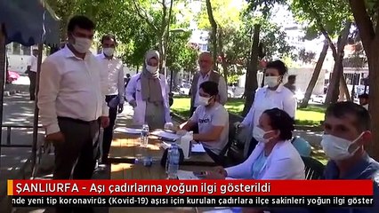 ŞANLIURFA - Aşı çadırlarına yoğun ilgi gösterildi