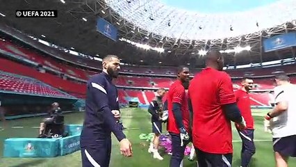 Euro-2020: Les Bleus s'entrainent avant un match brûlant en Hongrie