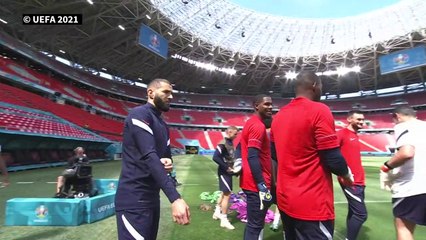 Euro-2020: Les Bleus s'entrainent avant un match brûlant en Hongrie