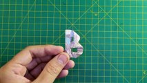 Demo money origami alphabet letter B 2d - origami money vietnam