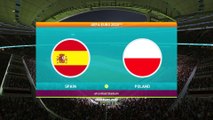 Spain vs Poland || UEFA Euro 2020 - 19th June 2021 || PES 2021