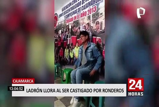 Cajamarca: ronderos castigan a ladrón y este se pone a llorar