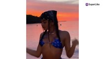 Luisa Castro reveló atractivo video luciendo un diminuto bikini en la playa