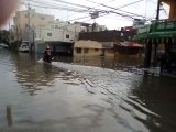 Piscina en las calles: En La Altagracia de Herrera las lluvias provocan inundaciones