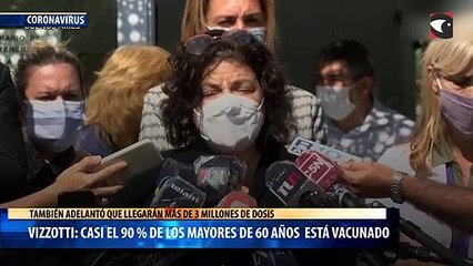 Vizzotti aseguró que casi el 90 % de los mayores de 60 años está vacunado