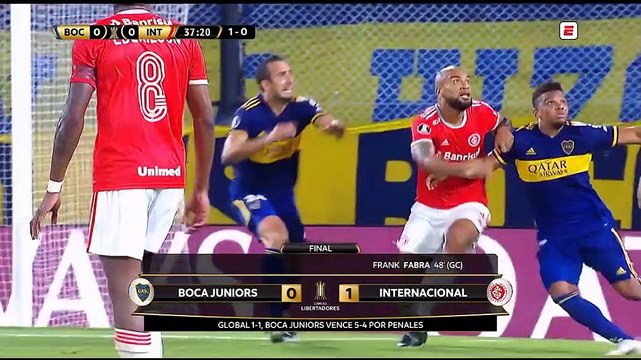 Boca 0 - 0 Internacionales (5 - 4 Vencer por Penales) En La Bombonera Por la copa libertadores