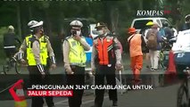 Ditlantas Polda Metro Jaya Tiadakan Sementara Jalur Sepeda JLNT Casablanca