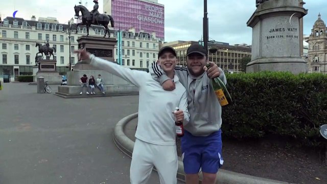 Euro 2020: Scotland fans celebrate 0-0 draw against England