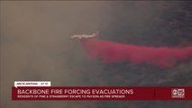 Backbone fire forcing evacuations near Pine and Strawberry