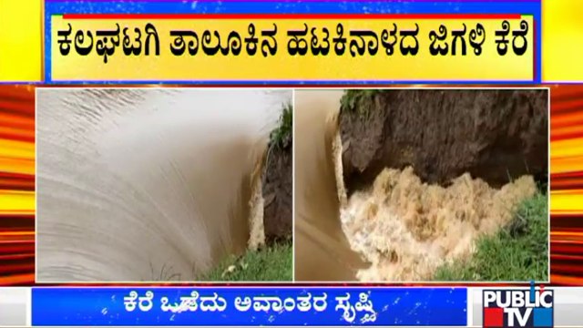 Jigali Lake Breaches In Kalaghatagi, Paddy, Soybean, Cotton Crops Washed Away