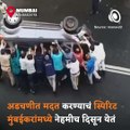 Mumbaikars Put Overturned Car Back On Its Wheels In Viral Video