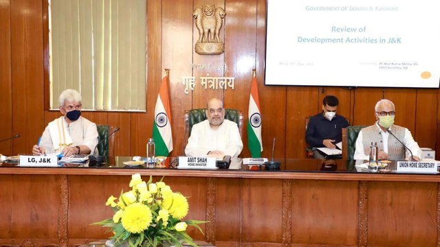 Meeting on J&K chaired by Amit Shah, LG was also present