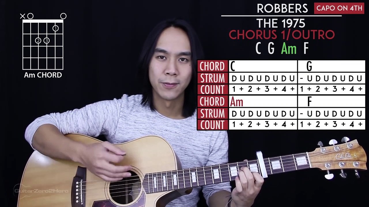 Robbers Guitar Tutorial The 1975 Guitar Lesson Tabs + Easy Chords