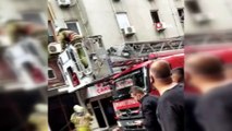 Fatih'te 5 katlı apartmanda yangın paniği... İtfaiye ekiplerinin müdahalesi sürüyor