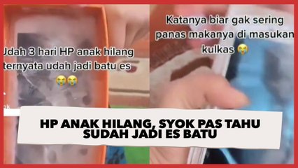 Tiga Hari Cari HP Anak yang Hilang, Pas Ketemu Syok Sudah Jadi Es Batu
