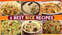 6 Best Rice Recipes | Chicken Fried Rice | Egg Fried Rice | Lemon Rice | Coriander Rice