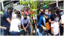 Ajay Devgn With Son Yug & Vatsal Seth At A Tree Plantation Event