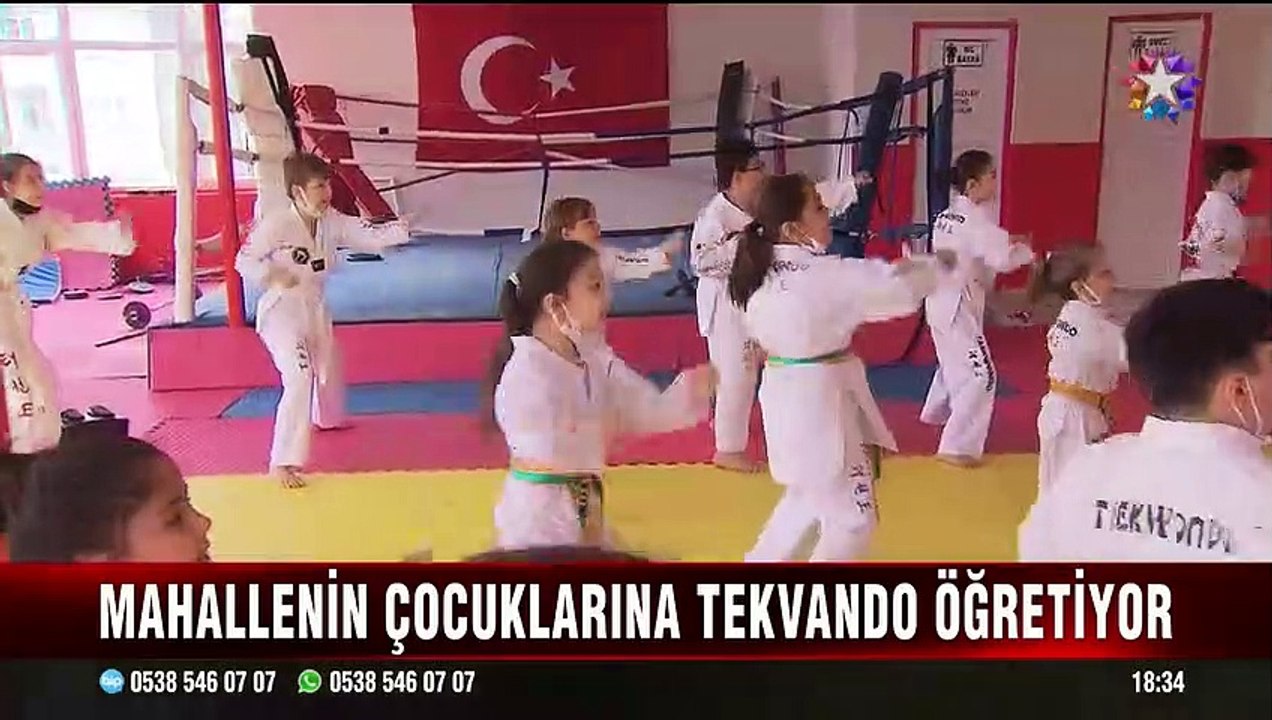 Sedat barışçı ; Mahallenin Çocuklarına Ücretsiz Taekwondo Öğretiyor.