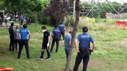 'Şov yapma' diyenlere inat yüksek gerilim hattından böyle atladı